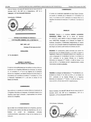 434.406 GACETA OFICIAL DE LA REPÚBLICA BOLIVARIANA DE VENEZUELA	 Viernes 10 de marzo de 2017
 