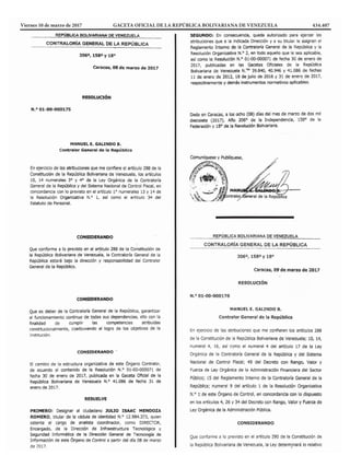 Viernes 10 de marzo de 2017		 GACETA OFICIAL DE LA REPÚBLICA BOLIVARIANA DE VENEZUELA		 434.407
 