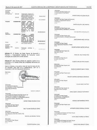 Martes 21 de marzo de 2017 GACETA OFICIAL DE LA REPÚBLICA BOLIVARIANA DE VENEZUELA 434.583
 