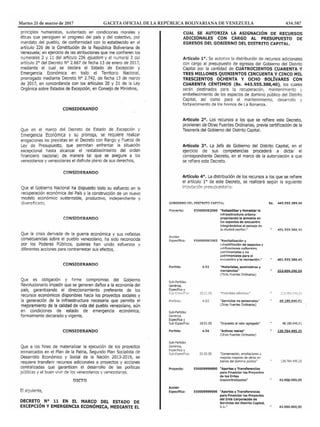 Martes 21 de marzo de 2017		 GACETA OFICIAL DE LA REPÚBLICA BOLIVARIANA DE VENEZUELA		 434.587
 