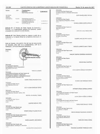 434.588 GACETA OFICIAL DE LA REPÚBLICA BOLIVARIANA DE VENEZUELA Martes 21 de marzo de 2017
 