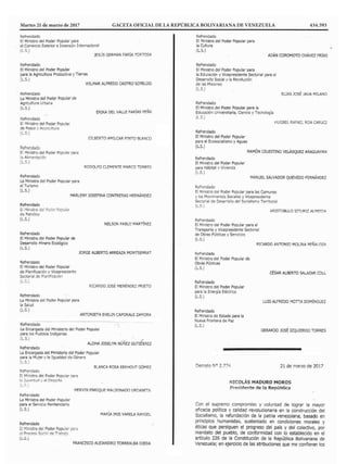 Martes 21 de marzo de 2017		 GACETA OFICIAL DE LA REPÚBLICA BOLIVARIANA DE VENEZUELA		 434.593
 