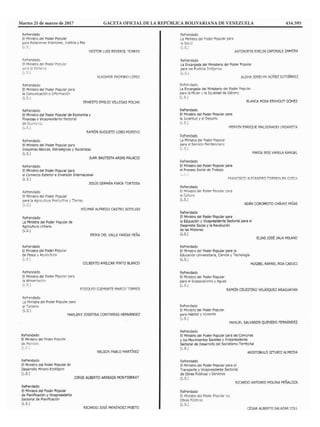 Martes 21 de marzo de 2017		 GACETA OFICIAL DE LA REPÚBLICA BOLIVARIANA DE VENEZUELA		 434.595
 