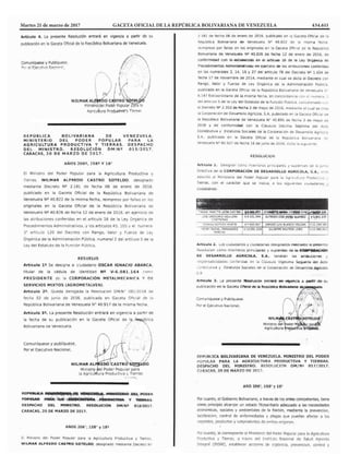 Martes 21 de marzo de 2017		 GACETA OFICIAL DE LA REPÚBLICA BOLIVARIANA DE VENEZUELA		 434.611
 