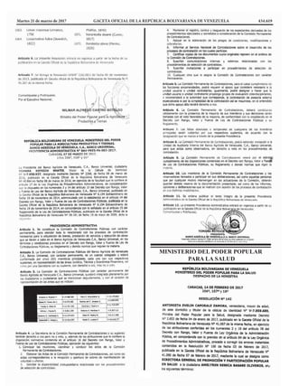 Martes 21 de marzo de 2017		 GACETA OFICIAL DE LA REPÚBLICA BOLIVARIANA DE VENEZUELA		 434.619
MINISTERIO DEL PODER POPULAR
PARA LA SALUD
 