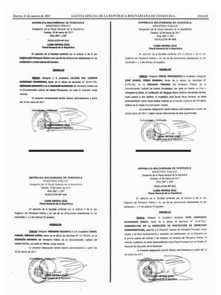 Martes 21 de marzo de 2017		 GACETA OFICIAL DE LA REPÚBLICA BOLIVARIANA DE VENEZUELA		 434.631
 
