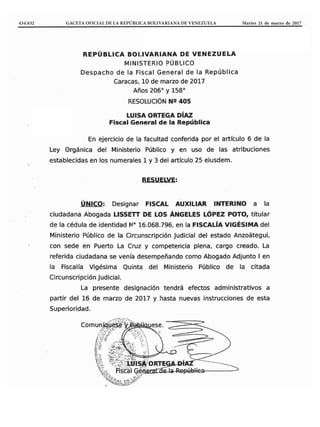 434.632 GACETA OFICIAL DE LA REPÚBLICA BOLIVARIANA DE VENEZUELA	 Martes 21 de marzo de 2017
 