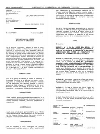 Martes 21 de marzo de 2017		 GACETA OFICIAL DE LA REPÚBLICA BOLIVARIANA DE VENEZUELA		 434.581
 
