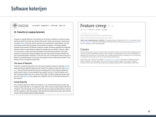 28
Software koterijen
 