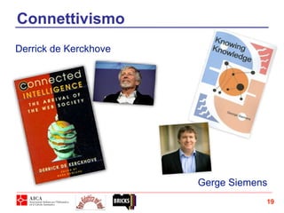 19
Connettivismo
Gerge Siemens
Derrick de Kerckhove
 