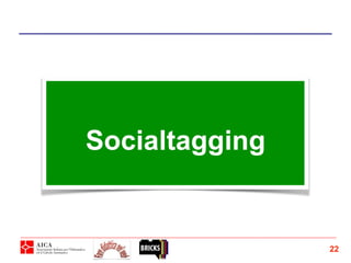 22
Socialtagging
 