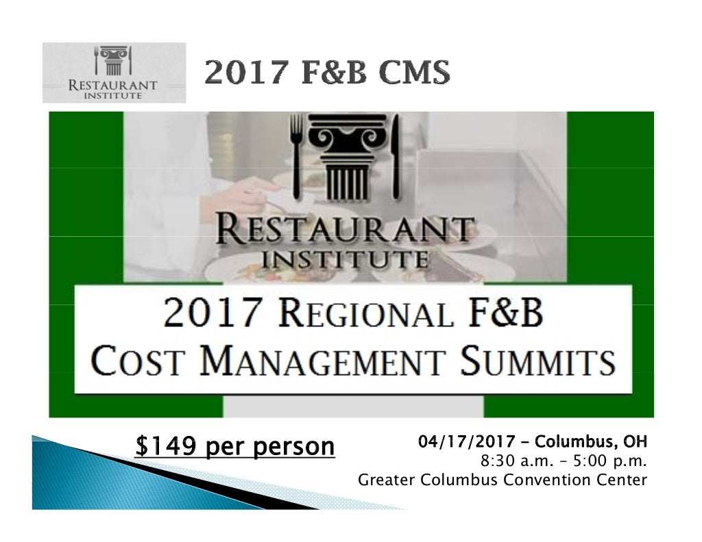 Proven Menu Engineering Techniques 2017 Mid America Restaurant Expo