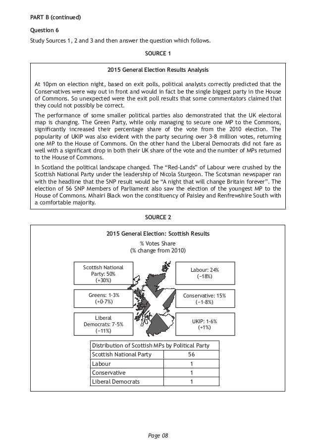 2017 National 5 Modern Studies exam