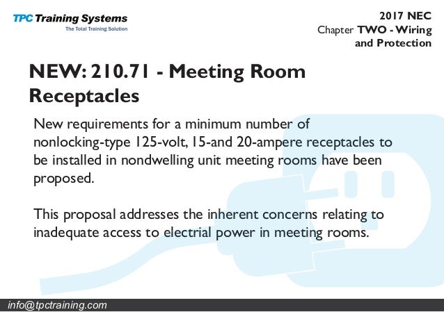 Proposed Changes & Revisions to the 2017 National ... afci wiring room 