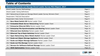 2017 Networking & Scale-out Storage Brand Leader Mini-Report