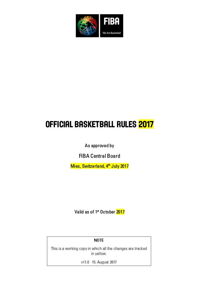 rules of basket ball