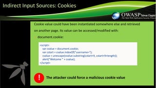 Cookie value could have been instantiated somewhere else and retrieved
on another page. Its value can be accessed/modified...