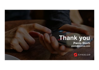 Thank you
Paolo Storti
paolo@zextras.com
 