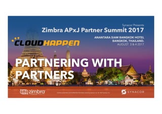 12
PARTNERING WITH
PARTNERS
Contains	proprietary	and	conﬁden0al	informa0on	owned	by	Synacor,	Inc.	©	/	2017	Synacor,	Inc.	
 