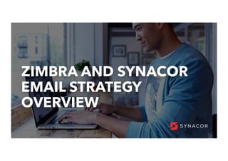 3
ZIMBRA AND SYNACOR
EMAIL STRATEGY
OVERVIEW
 