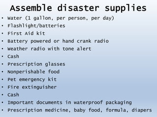 Emergency Awareness and Disaster Preparedness | PPTX