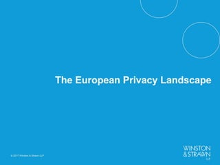 The European Privacy Landscape
 