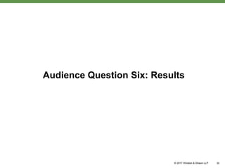 Audience Question Six: Results
39
 