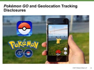 Pokémon GO and Geolocation Tracking
Disclosures
45
 