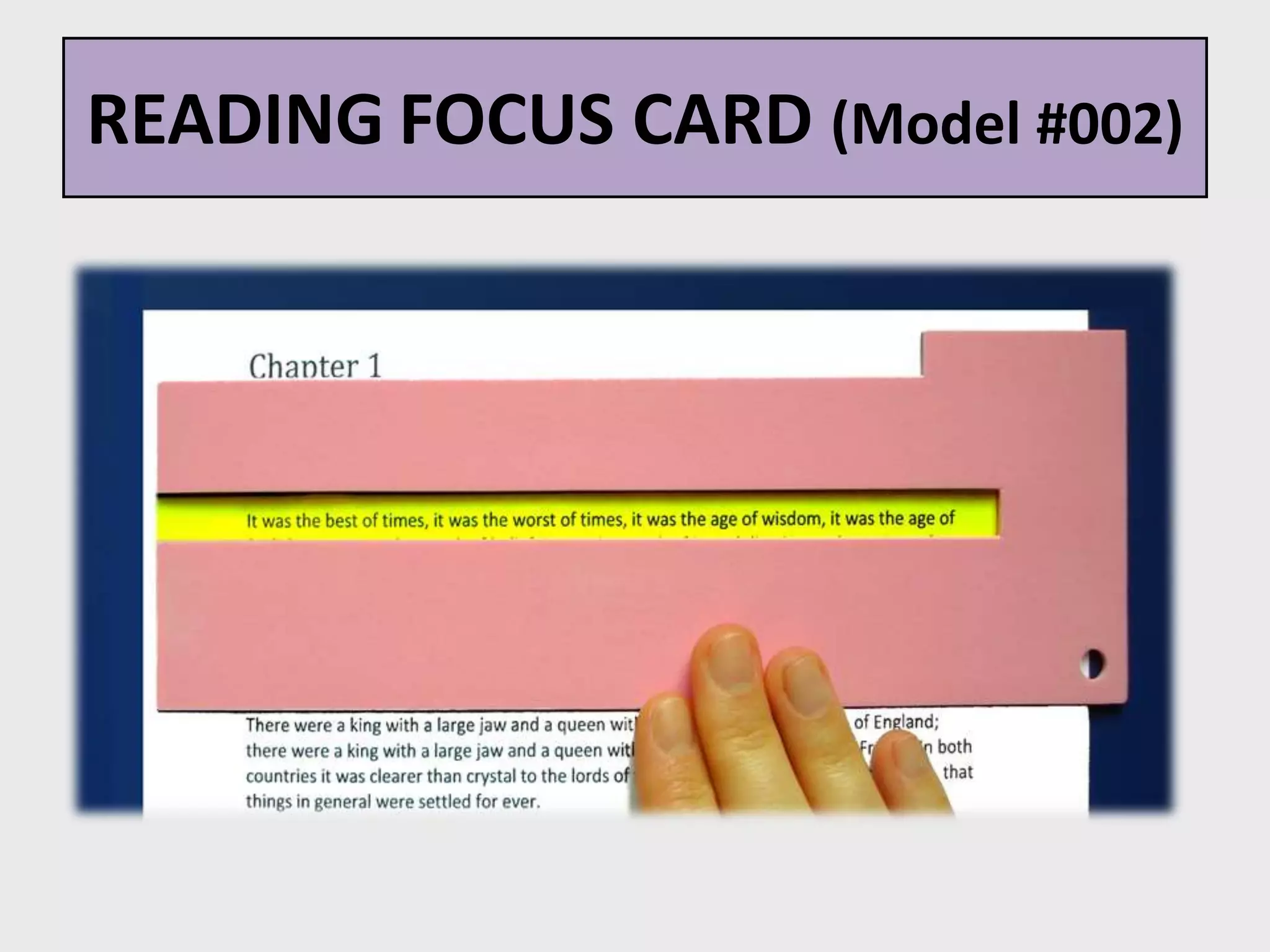 The Reading Focus Cards System for Challenged Readers-2017