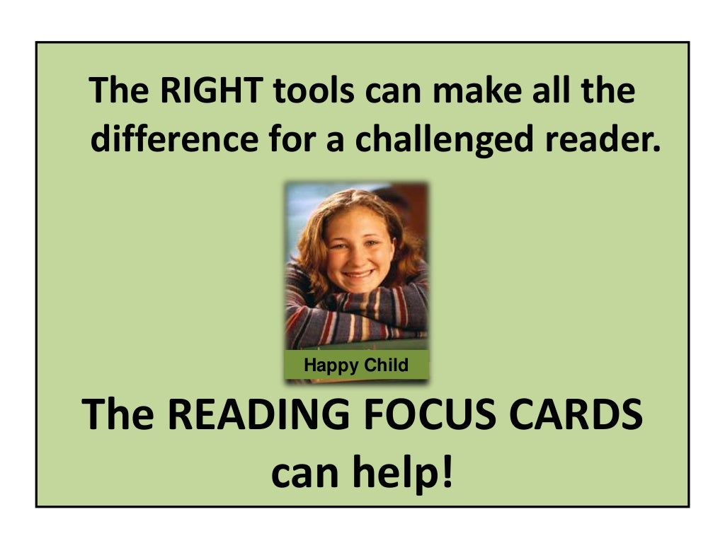 The Reading Focus Cards System for Challenged Readers-2017