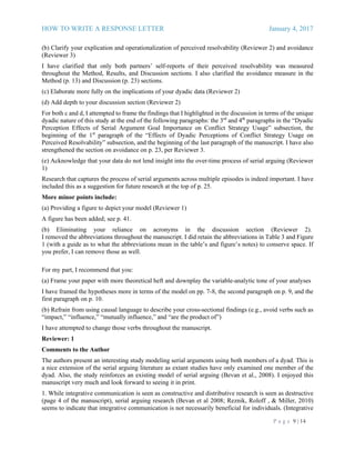 2017 Response Letter to a Journal | PDF