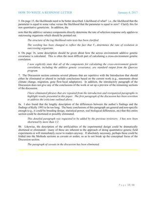 2017 Response Letter to a Journal | PDF