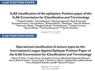 2017 revised ILEA classification of seizures