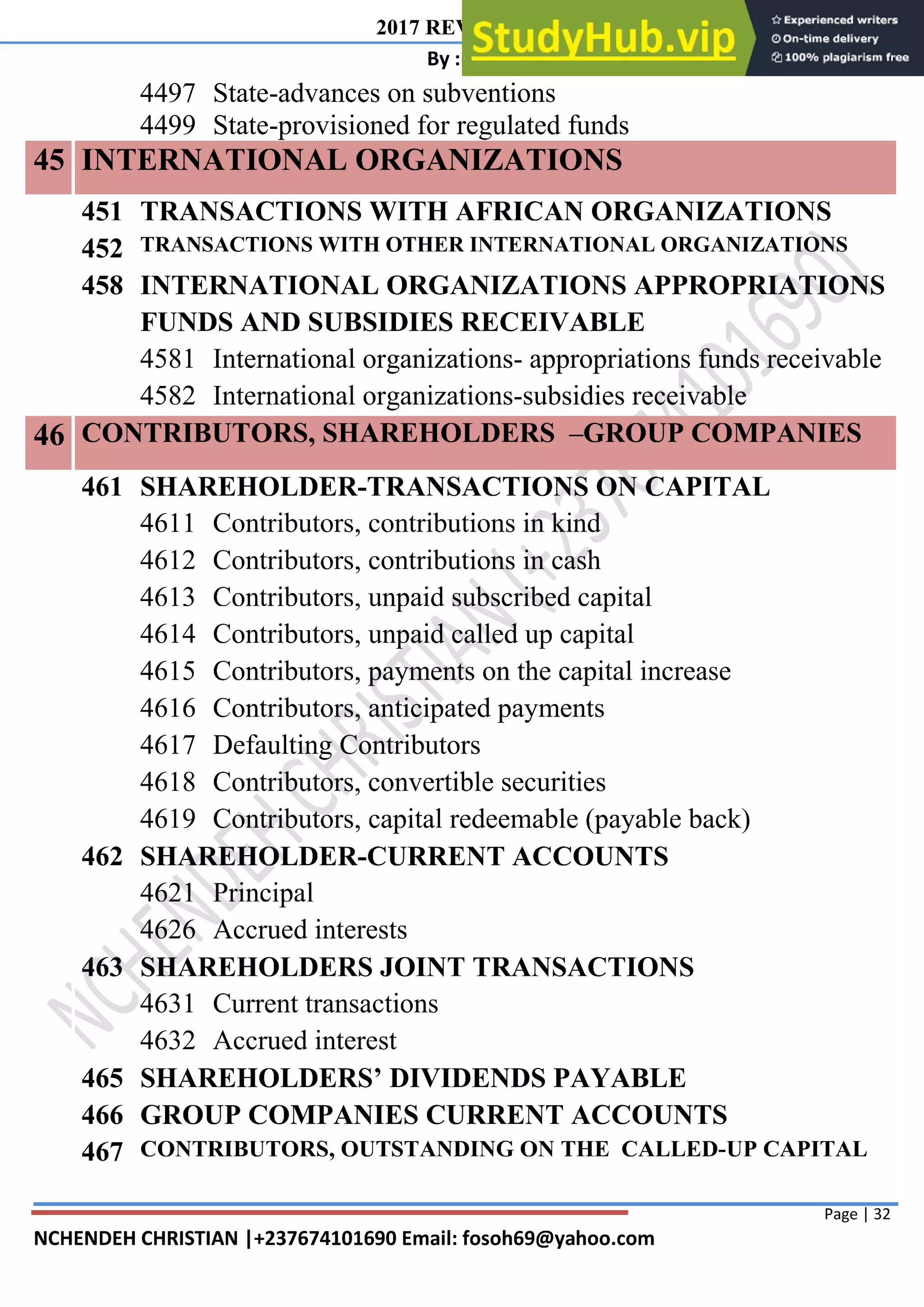 2017 revised ohada accounting plan pdf