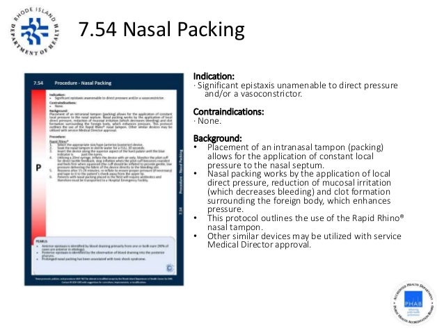 2017 RI Statewide EMS Protocols Education Module - Section 7