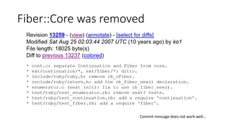 Fiber::Core was removed
Commit message does not work well…
 