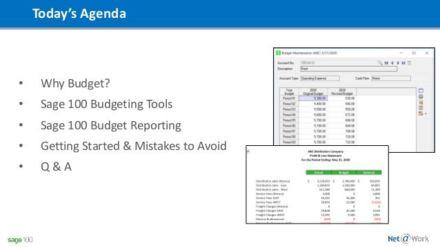 sage 100 and budgeting