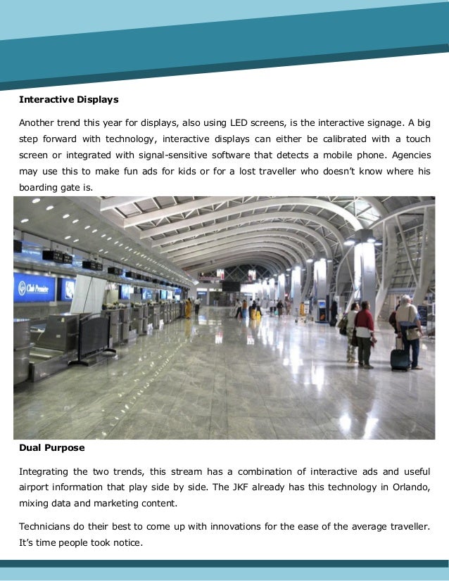 2017’s Digital Signage Trends in the Airport