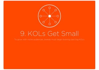 To grow with niche audiences, brands must begin looking past big KOLs.
9. KOLs Get Small
 