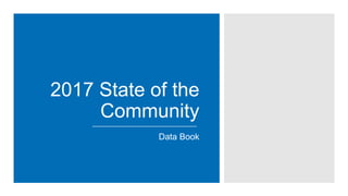 2017 State of the
Community
Data Book
 