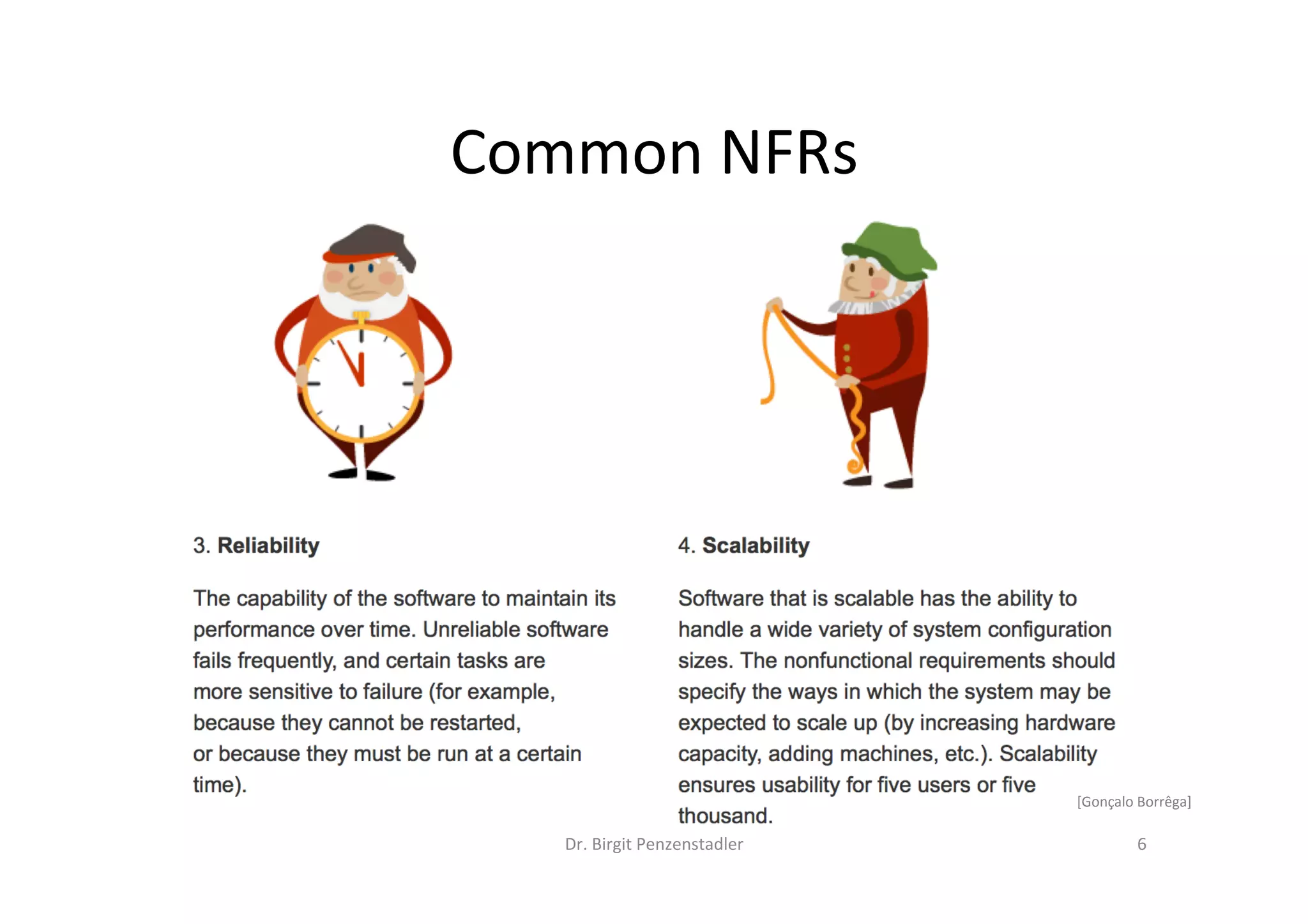 Dr.	Birgit	Penzenstadler	 6	
Common	NFRs	
[Gonçalo	Borrêga]	
 
