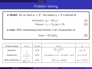 Preliminaries
Problem Setting
Model: For an input xt ∈ Rn
, the output ŷt ∈ R is derived by
Activation : ŷt = M(zt) (1)
...