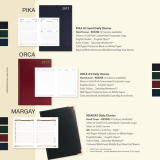 Tellurian | 2017 Diaries, Notebooks and Corporate Gift Items in UAE | PDF