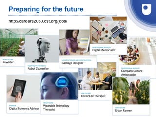 7
http://careers2030.cst.org/jobs/
Preparing for the future
 