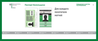 2016
ПОВЫШЕНИЕ КАЧЕСТВА
ГОСУПРАВЛЕНИЯПаспорт болельщика
 