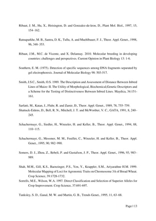 Advancement of molecular markers and crop improvement in plant breeding ...