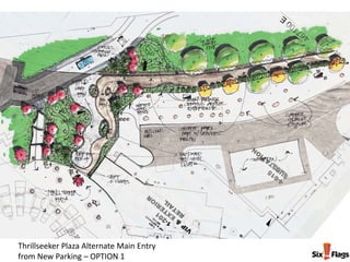 Thrillseeker Plaza Alternate Main Entry
from New Parking – OPTION 1
 