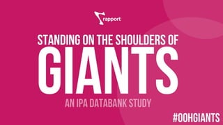 Standing on the Shoulders of Giants | IPA & Rapport Jan 2018