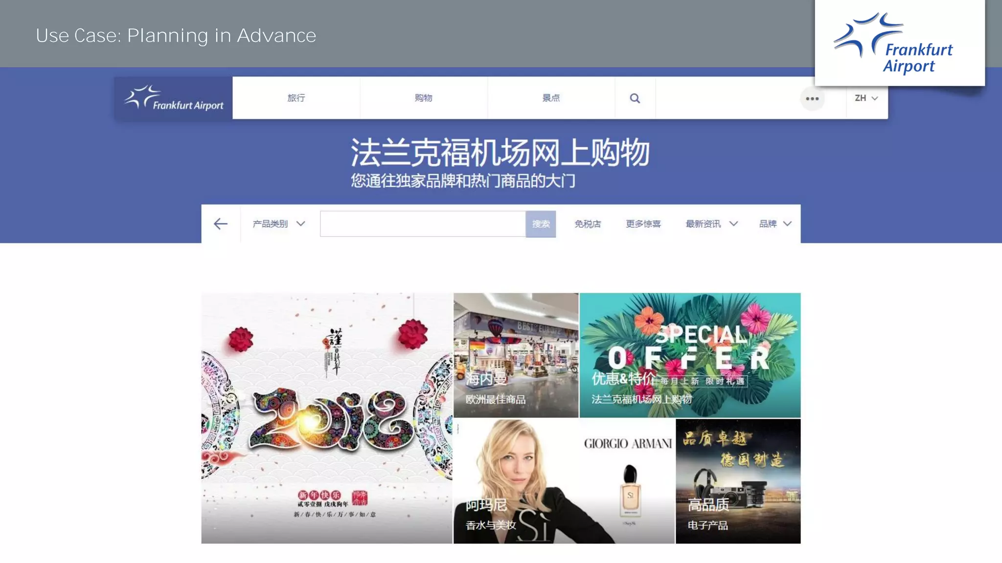 Use Case: Planning in Advance
 