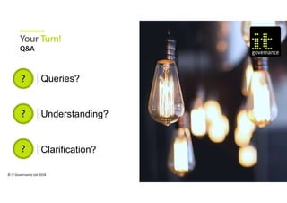 © IT Governance Ltd 2018
Queries?
Understanding?
Clarification?
Your Turn!
 